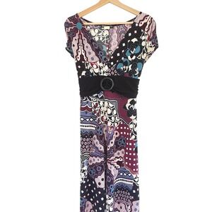 Vintage Volume One Geometric‎ Floral Dress 90s Retro Bold Statement 8